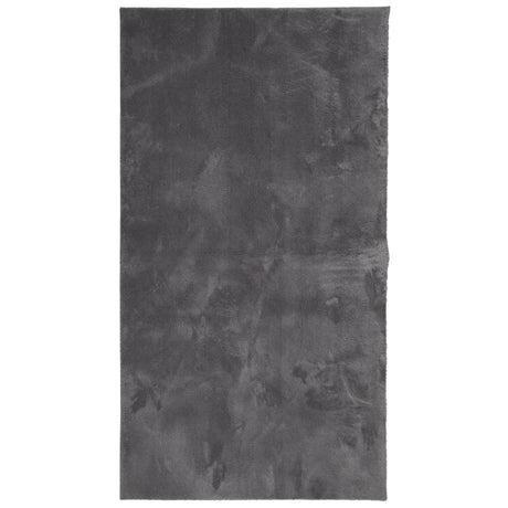 Vidaxl vloerkleed huarte laagpolig zacht wasbaar 80x150 cm antraciet
