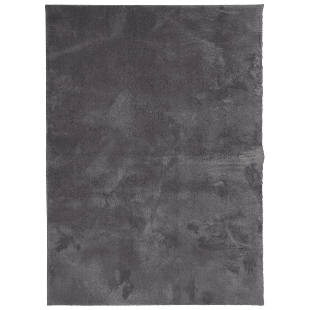 Vidaxl Rug Huarte z nizko -Pile mehko pranje 120x170 cm antracit