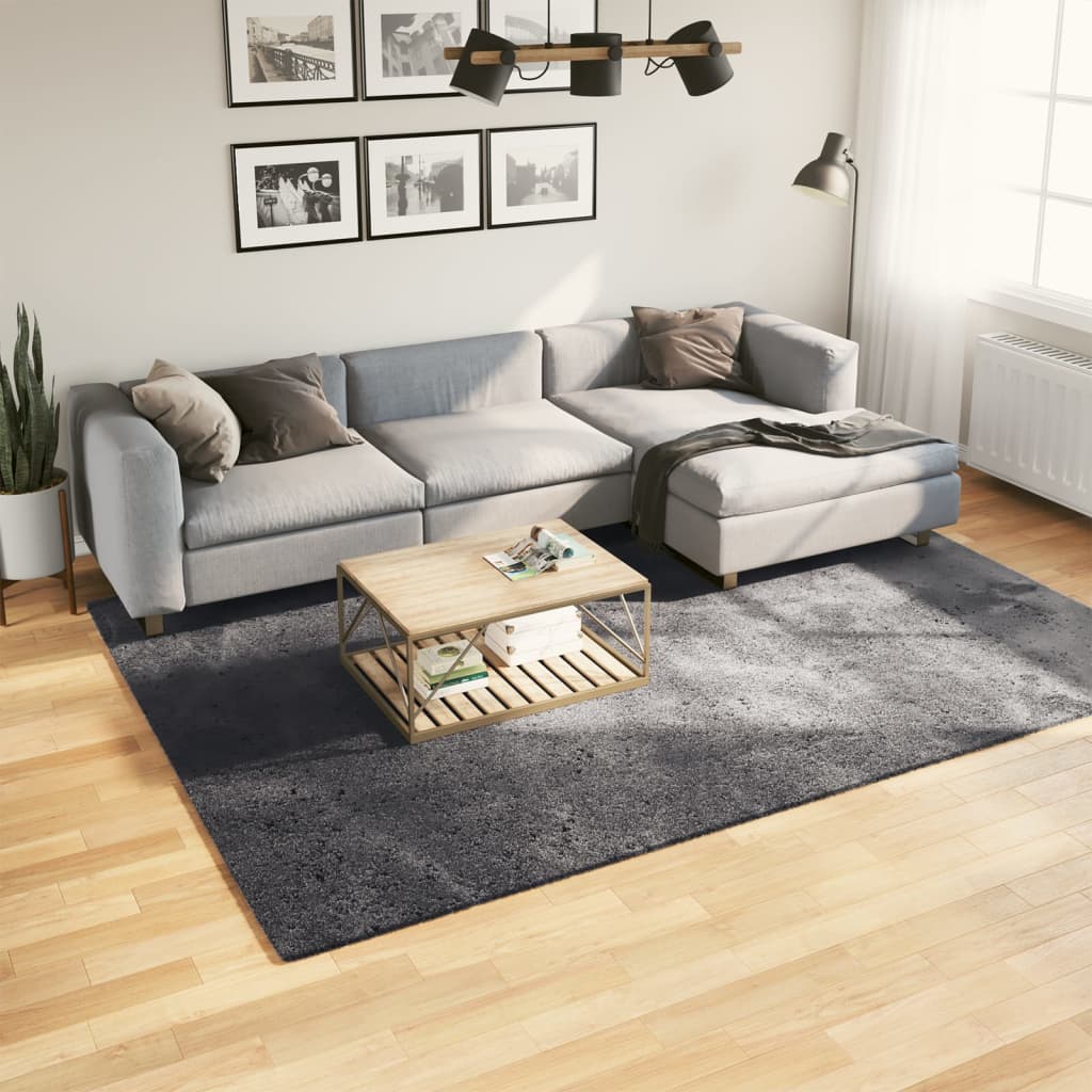 Vidaxl Rug Huarte z nizko -Pile mehko pranje 200x280 cm antracit