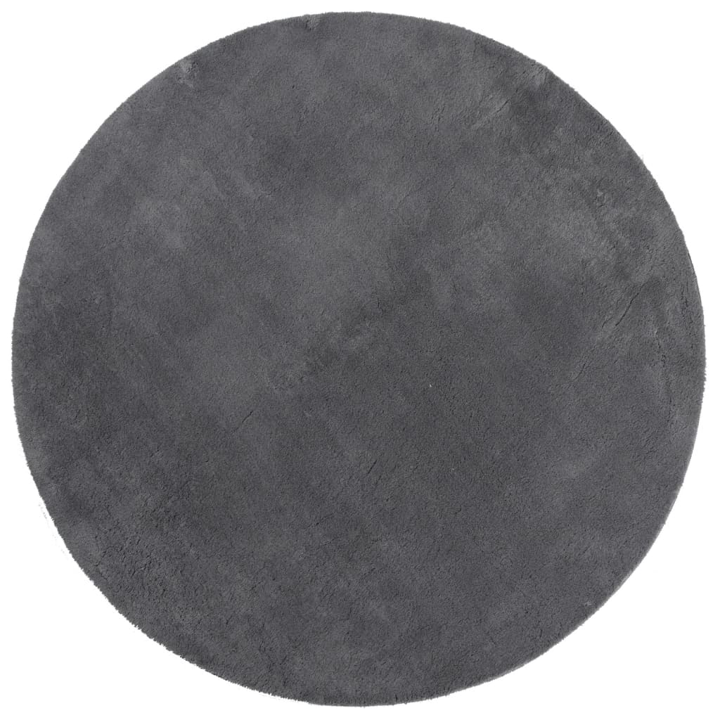 Vidaxl Rug Huarte Low -Pole Soft Washable Ø 80 cm Anthracite