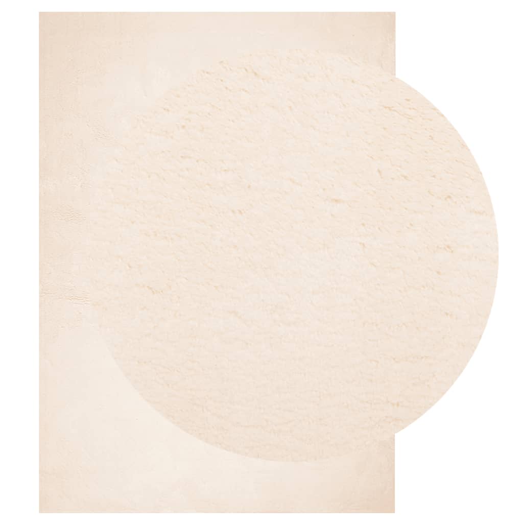 Vidaxl Rug Huarte Low -Pole Myk vaskbar 140x200 cm beige