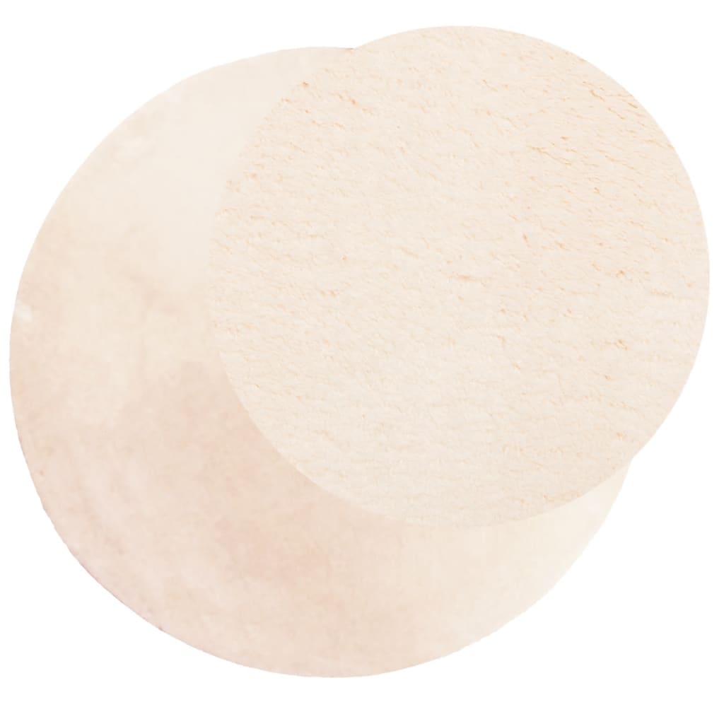 Vidaxl Teppich Huarte Low -Molzen weiche Waschable Ø 80 cm Beige