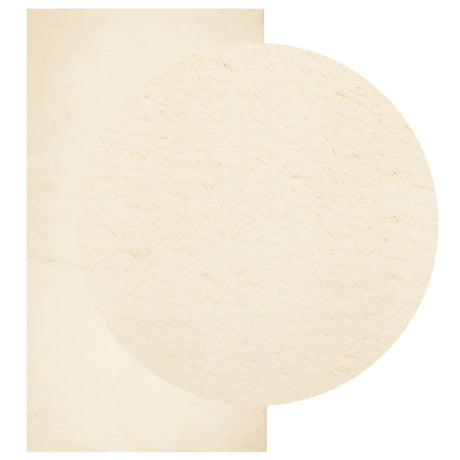 Vidaxl vloerkleed huarte laagpolig zacht wasbaar 60x110 cm crème