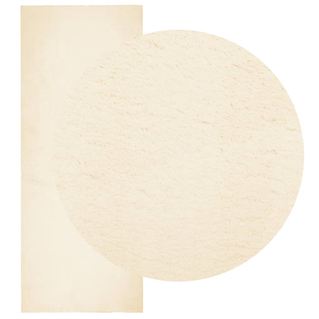 Vidaxl Rug Huarte Low -Pole Soft Washable 80x200 cm creme