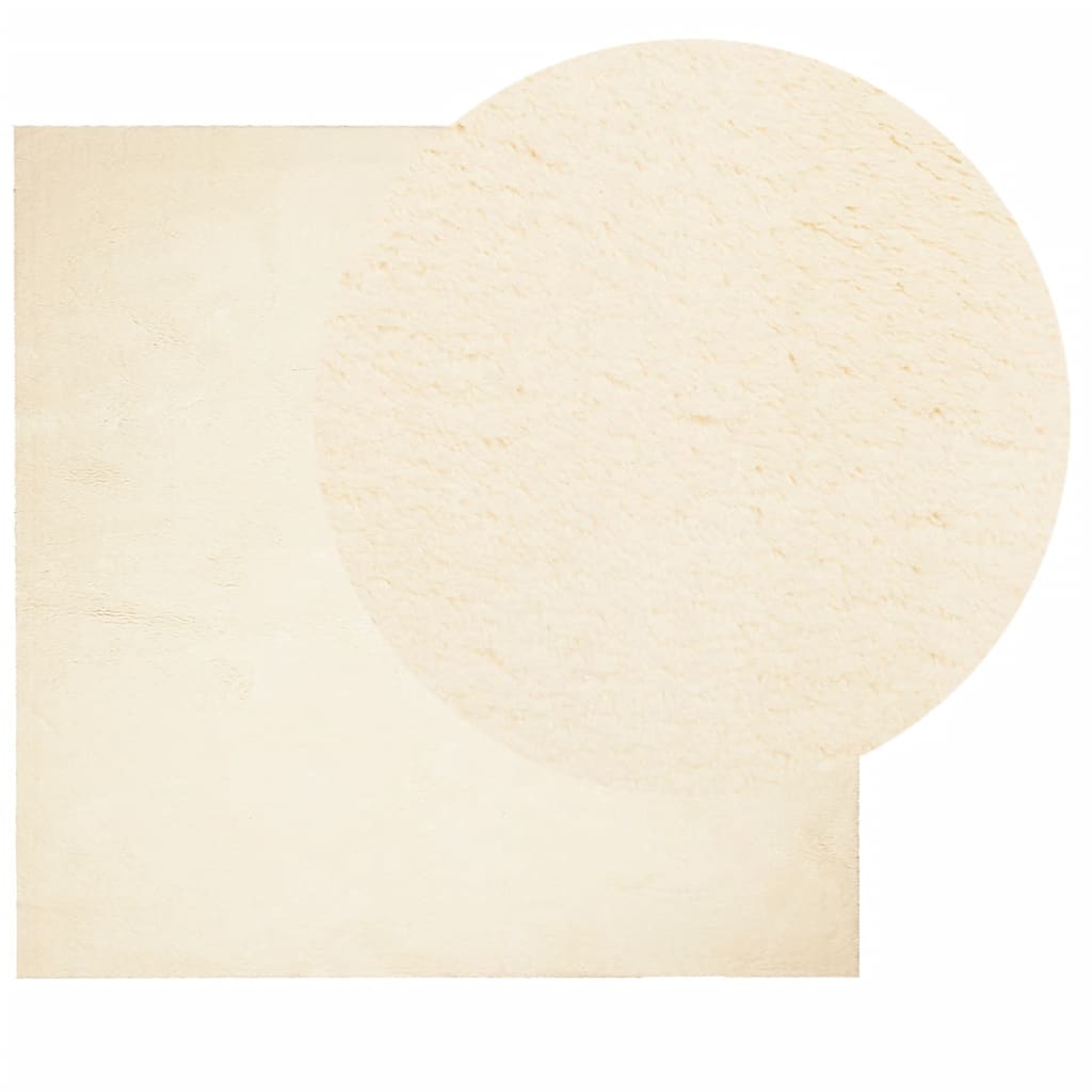 VIDAXL RUG HUARTE LOW -BILE SOFT WASHABLE 200x200 CM CREAM