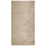 Vidaxl rug harte low -pile mëll weichbar 80x150 cm Sand -colored