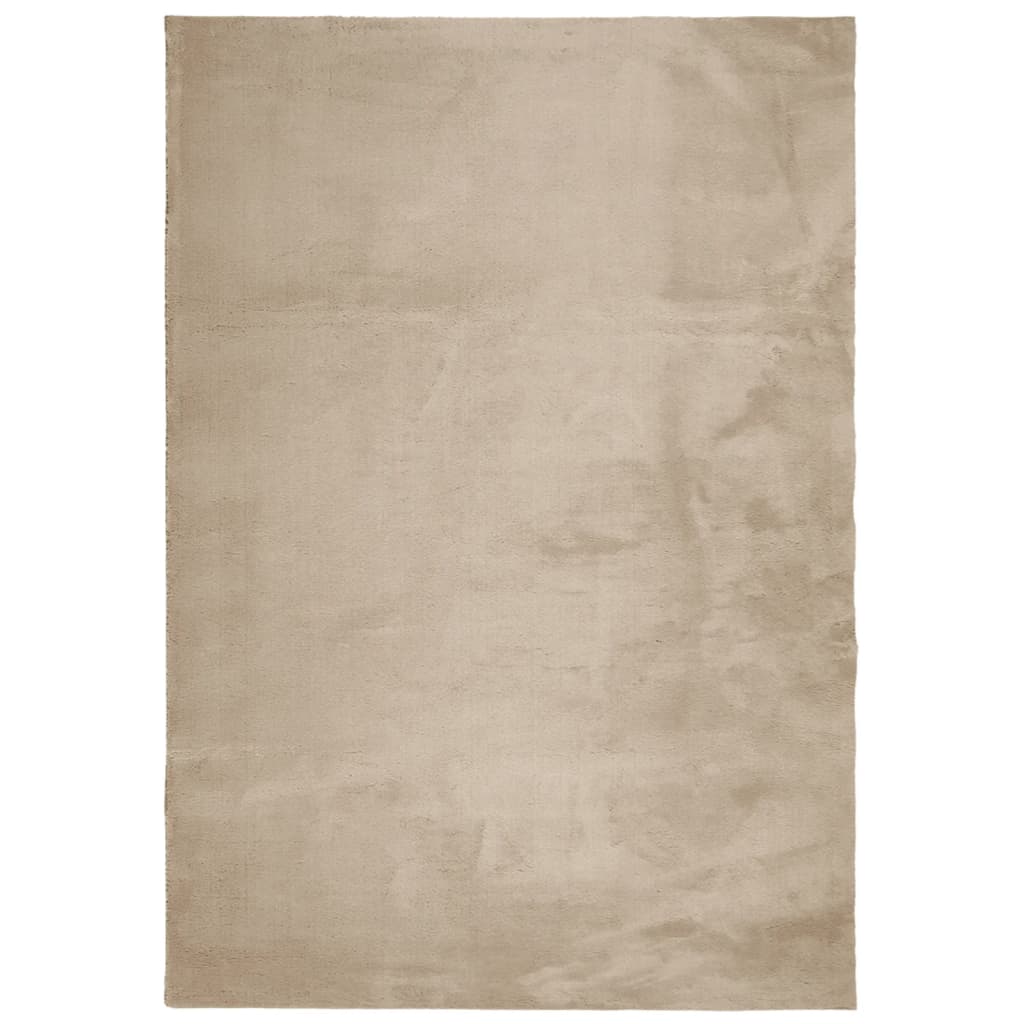 Vidaxl rug harte low -pole mëll lackbar 120x170Cm Sand -colored