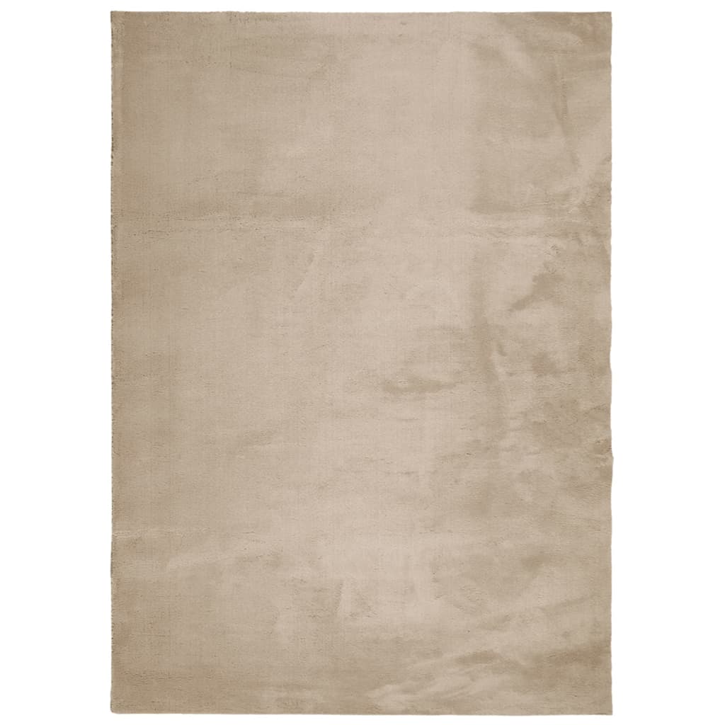 Vidaxl Rug Huarte Low -Pole Soft Washable 200x280cm sand -farget