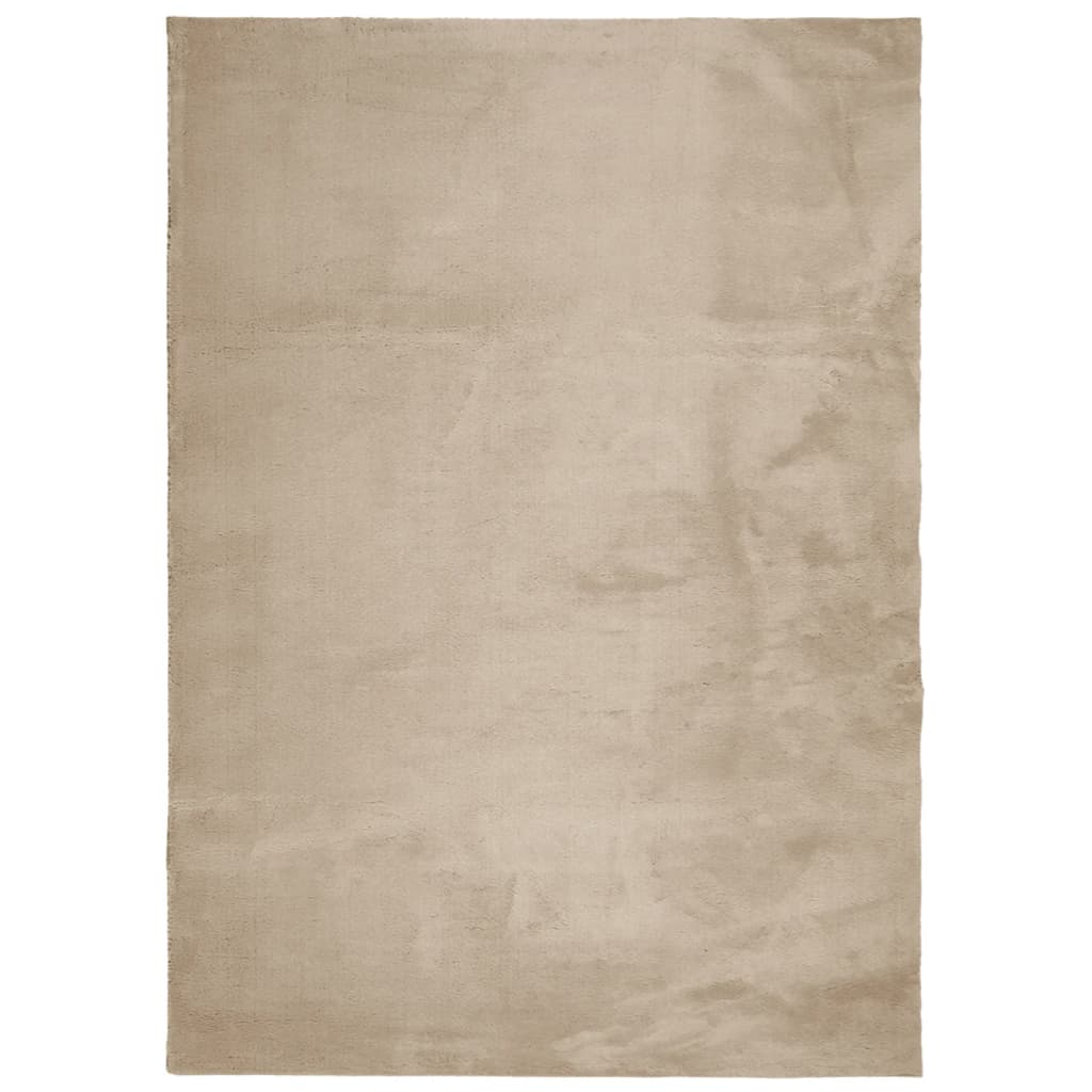 Vidaxl Rug Huarte Low -Pole Soft Washable 240x340cm Sand -farvet