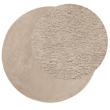 Vidaxl rug Huarte low -pile soft washable Ø 80 cm sand -colored