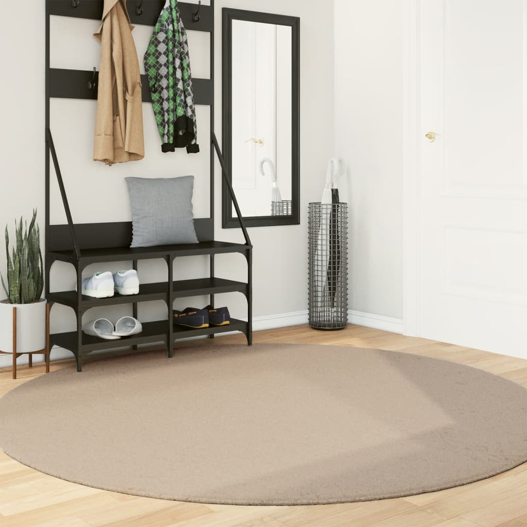 Vidaxl RUG HUARTE BAJA POLA Softable Ø 200 cm de arena