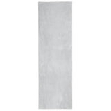 Vidaxl rug harte low -pole mëll wäschen 80x250 cm Grau