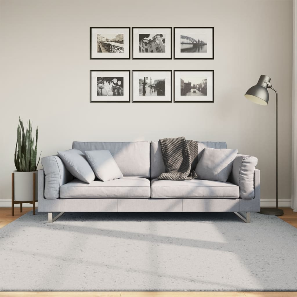 Vidaxl rug Huarte low -pole soft washable 200x200 cm gray