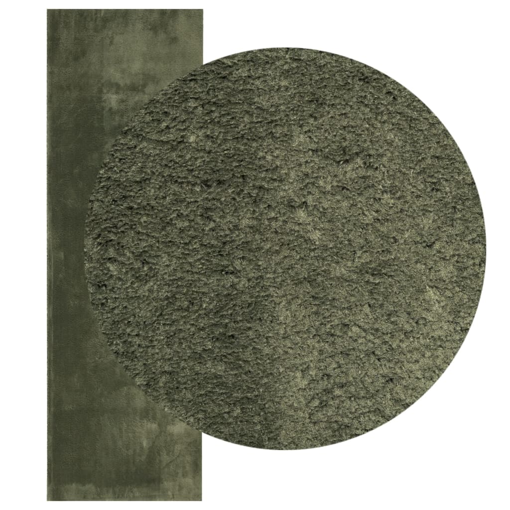 Vidaxl RUG HUARTE POLECHA BAJA Softable Softable 80x250 cm de verde