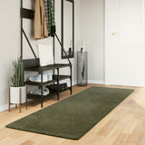 Tapis vidaxl Huarte Low-Pole Soft Soft Wasable 80x250 cm Green Forest