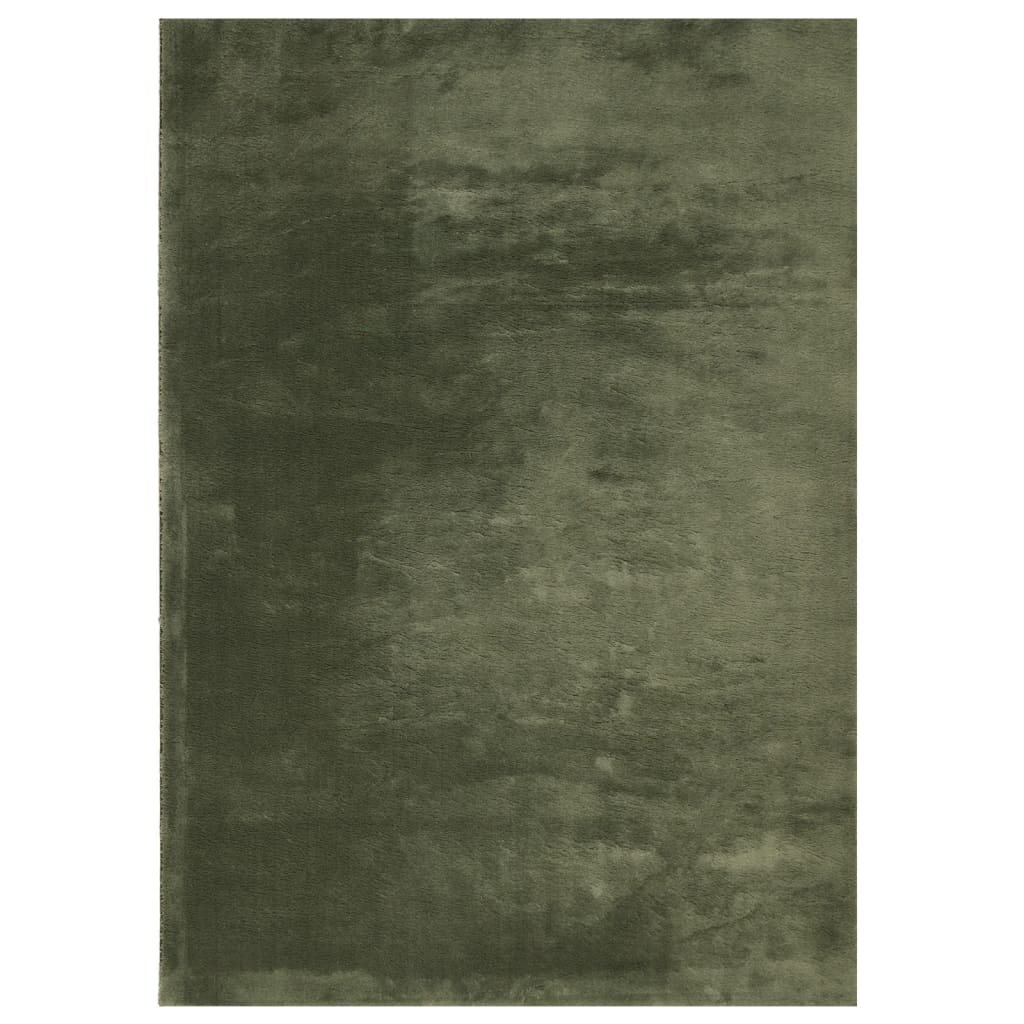 Vidaxl rug Huarte low -pole soft washable 140x200 cm forest green