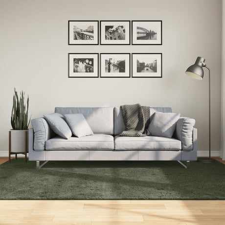 Vidaxl vloerkleed huarte laagpolig zacht wasbaar 160x230 cm bosgroen
