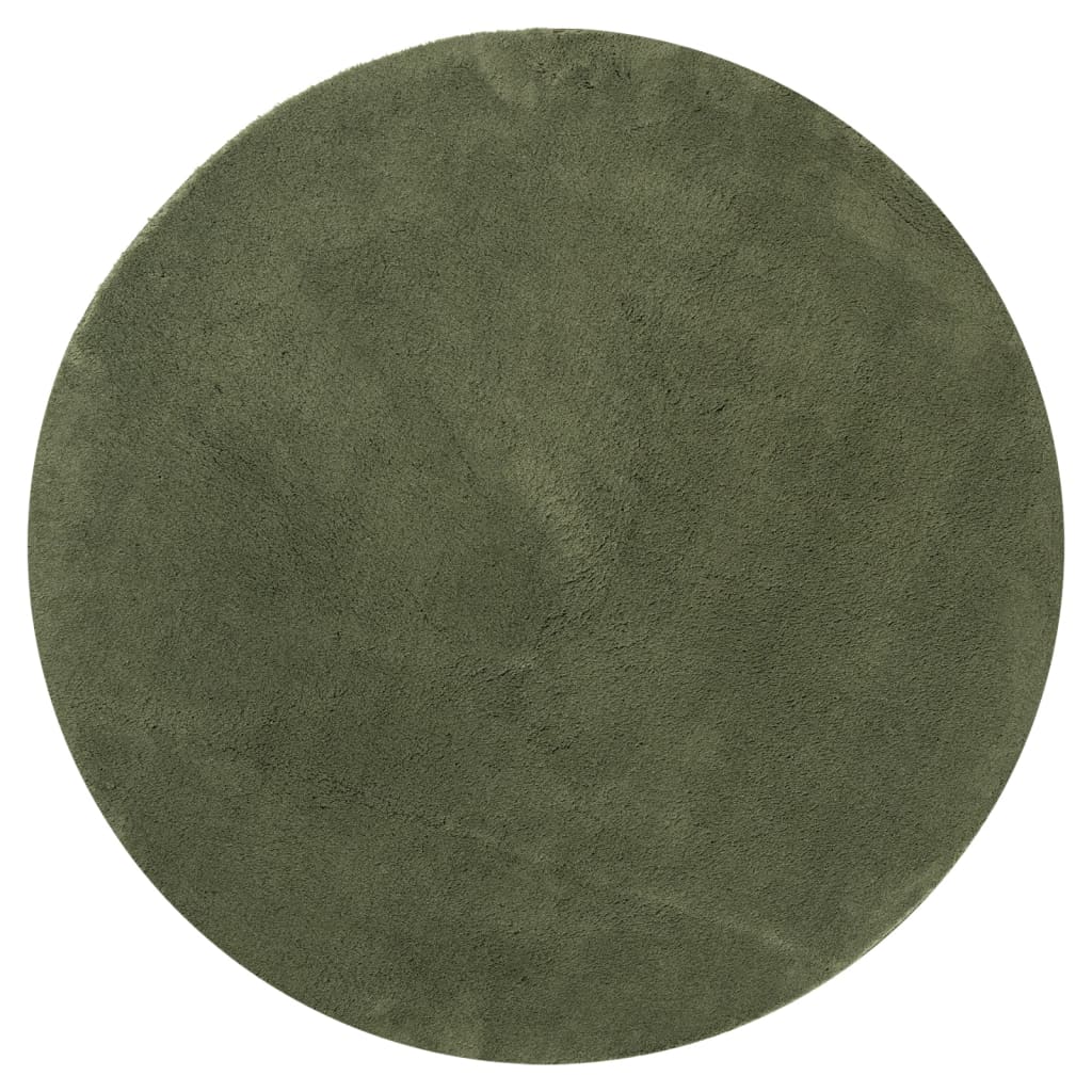 Vidaxl RUG HUARTE BAJA DE POLA BOLLABLE Softable Ø 200 cm de verde