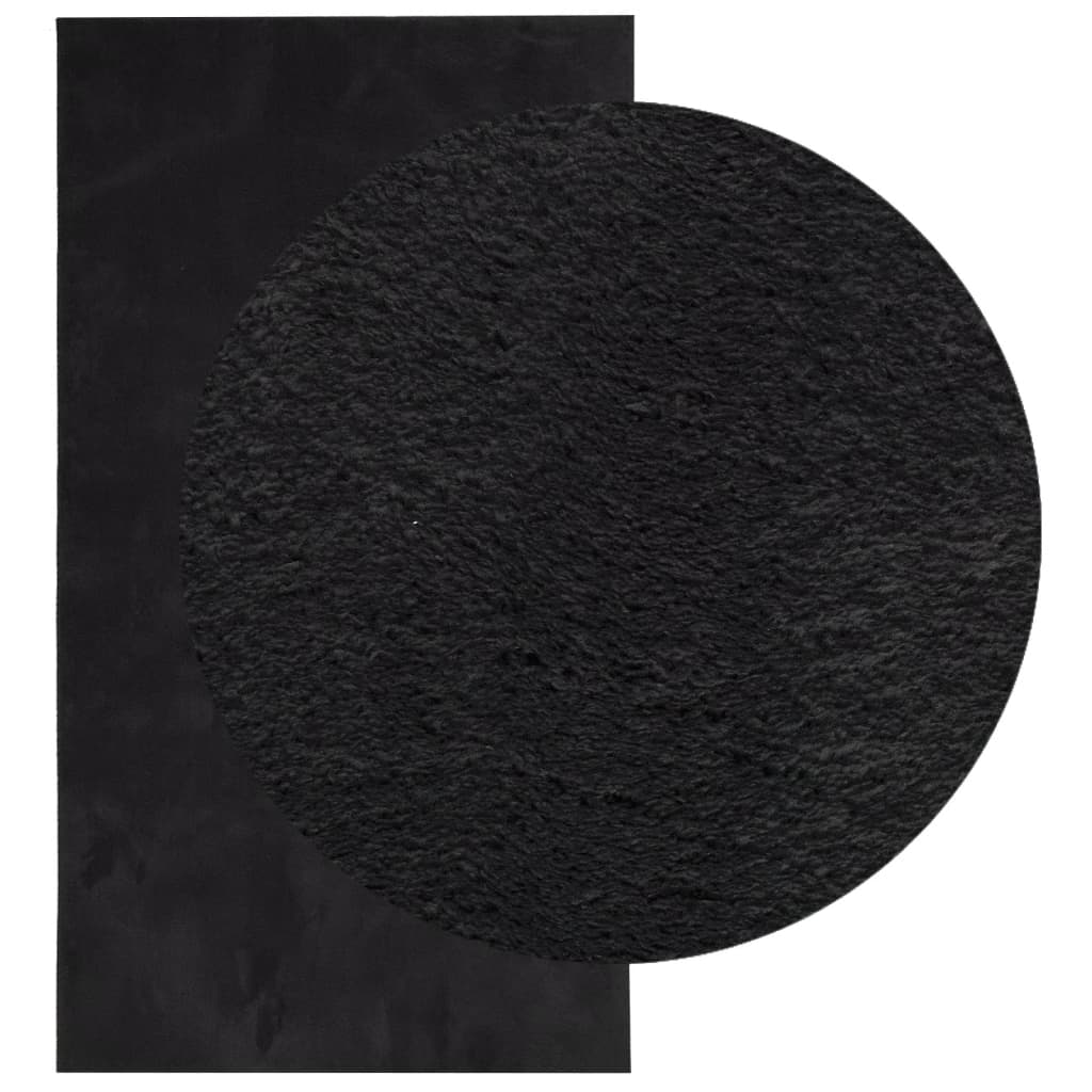 Vidaxl RUG HUARTE BAJA POLA Softable Softable 80x150 cm Negro