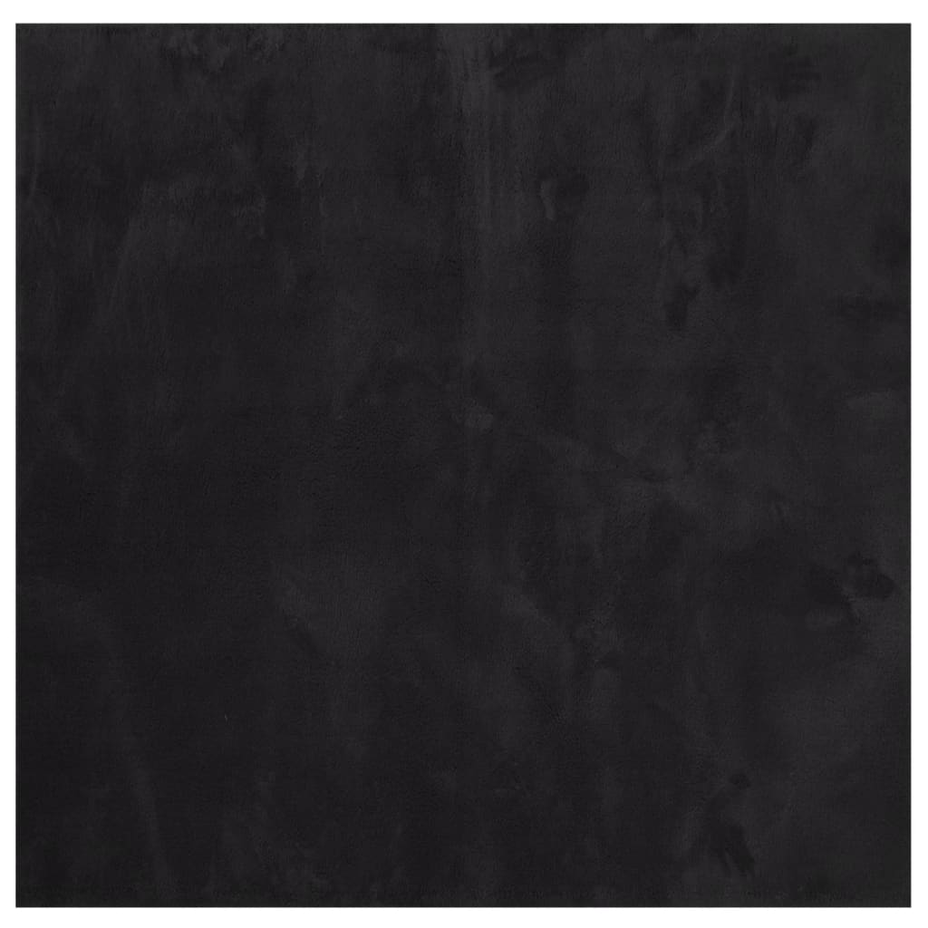 Vidaxl Teppich Huarte Low -Molzen weiche Waschable 160x160 cm Schwarz