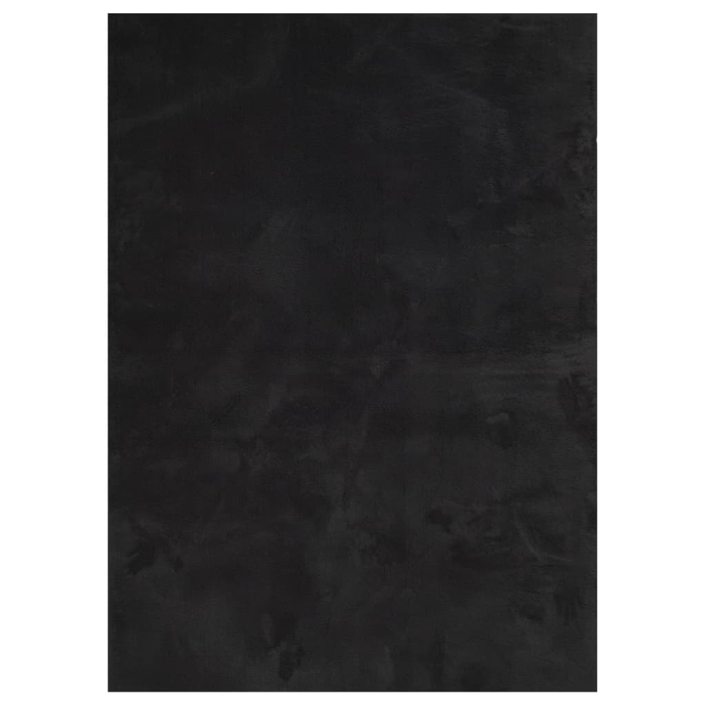 Tapis vidaxl Huarte Low -pole Soft Soft lavable 160x230 cm noir