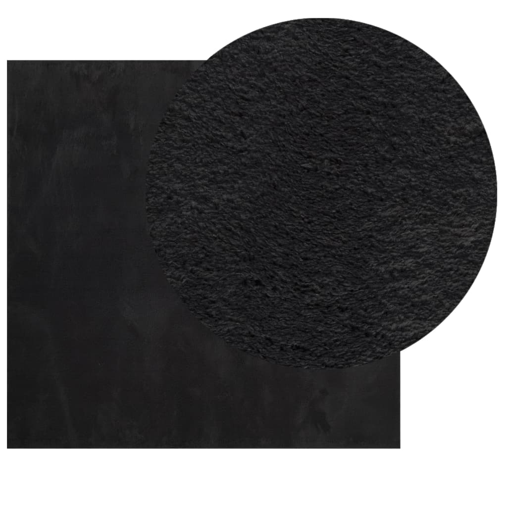 Vidaxl rug Huarte low -pole soft washable 200x200 cm black