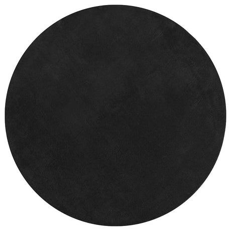 Vidaxl vloerkleed huarte laagpolig zacht wasbaar ø 200 cm zwart