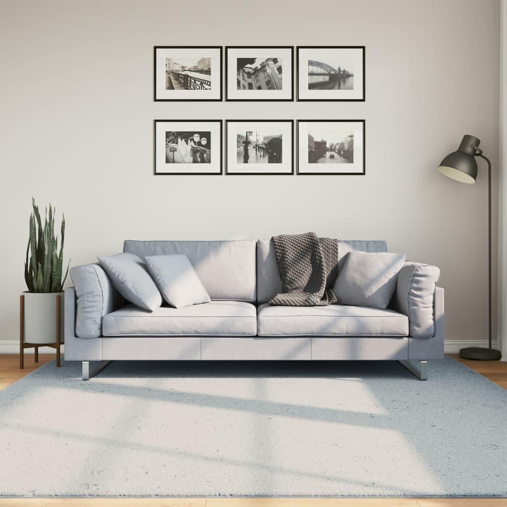 Vidaxl Rug Huarte Low -Pole Soft Washable 200x200 cm blå