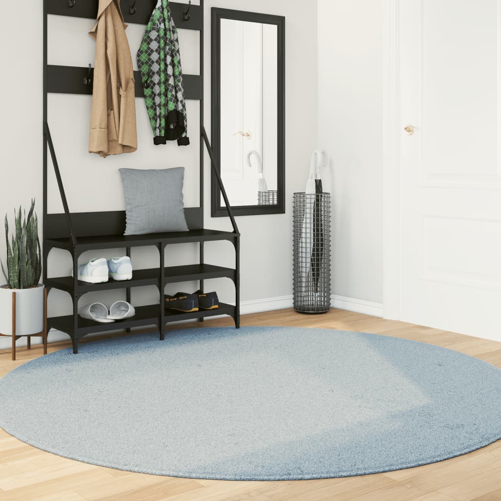 Vidaxl rug Huarte low -pole soft washable Ø 200 cm blue