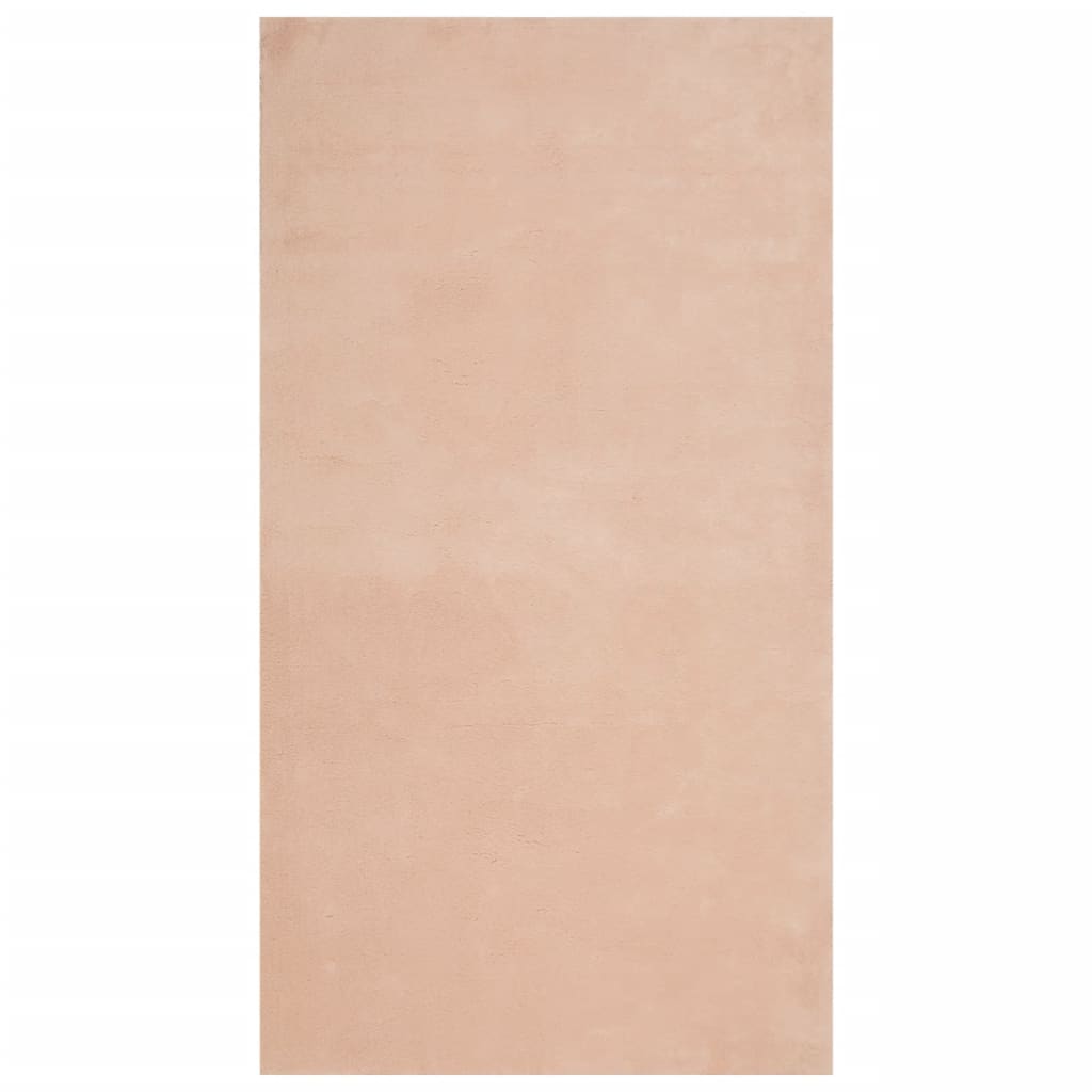 Vidaxl rug harte low -pile mëll mëll war 60x110 cm rosa