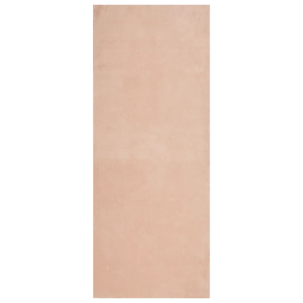 Tapis vidaxl Huarte Low -Pile Soft Soft Washable 80x200 cm rose