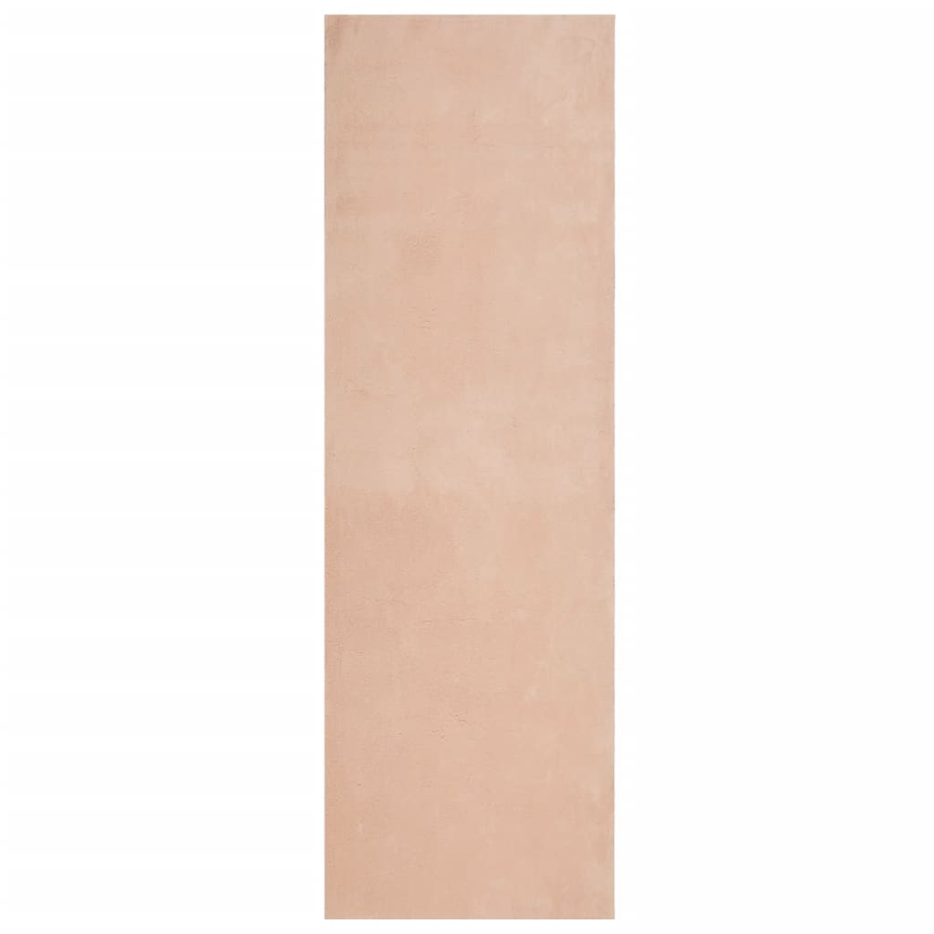 Tapis vidaxl Huarte Low -Pile Soft Soft Wasable 80x250 cm rose