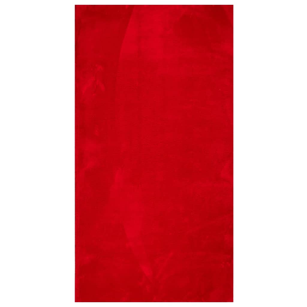 Vidaxl RAG HUARTE -POLOLE -POLOLE SOLABILE MORSO 80x150 cm di rosso