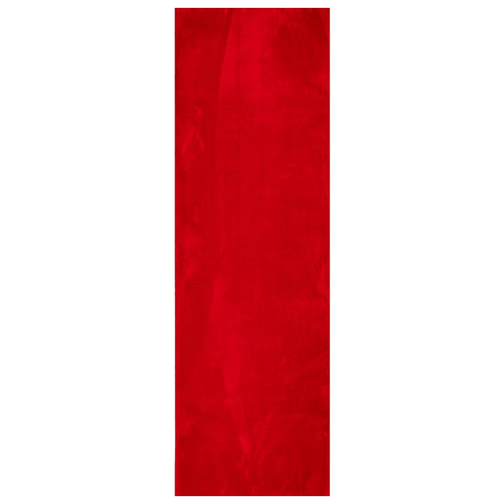 Vidaxl rug Huarte low -pole soft washable 80x250 cm red