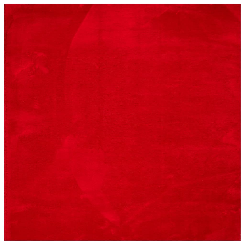 RUG VIDAXL HUARTE BAJA POLO Softable lavable de 120x120 cm rojo