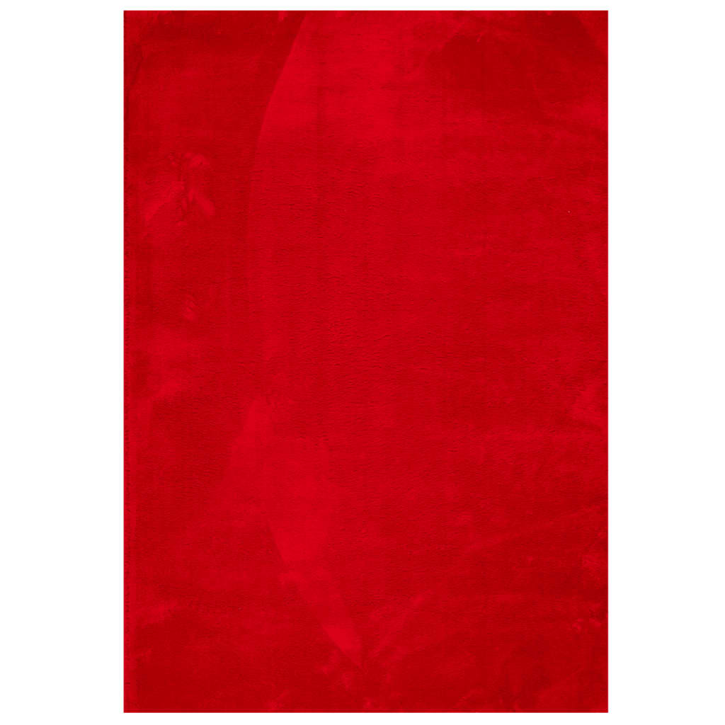 Tapis Vidaxl Huarte Low -Pile Soft Soft Lavable 120x170 cm rouge