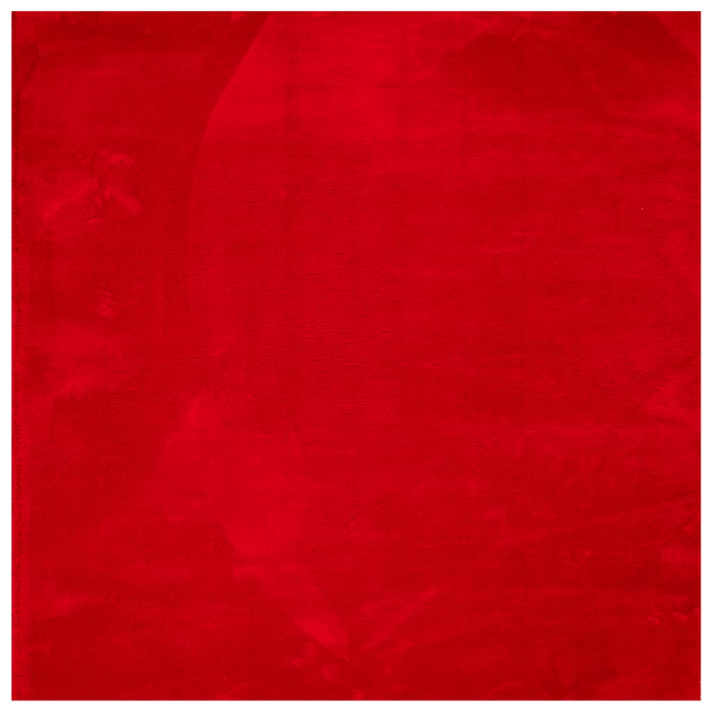 Vidaxl rug Huarte low -pile soft washable 160x160 cm red