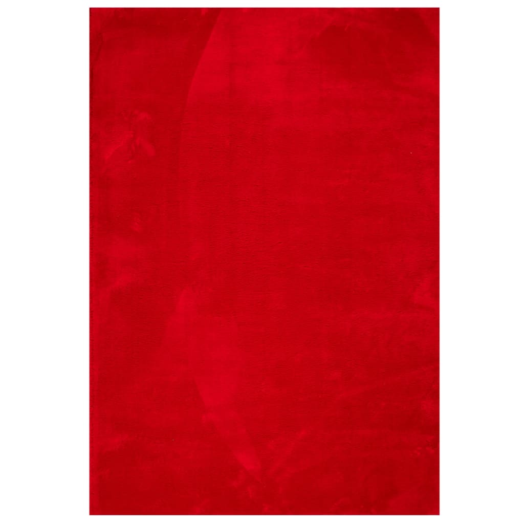 Tapis vidaxl Huarte Low-Pole Soft Soft Lavable 160x230 cm rouge