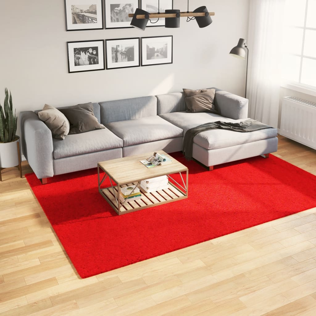 Vidaxl RUG HUARTE BAJA POLO Softable 200x280 cm rojo