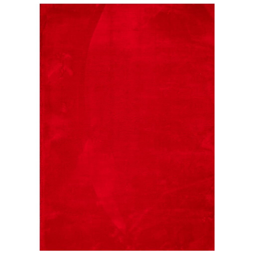 Tapis Vidaxl Huarte Low-Pole Soft Soft Lavable 240x340 cm Rouge