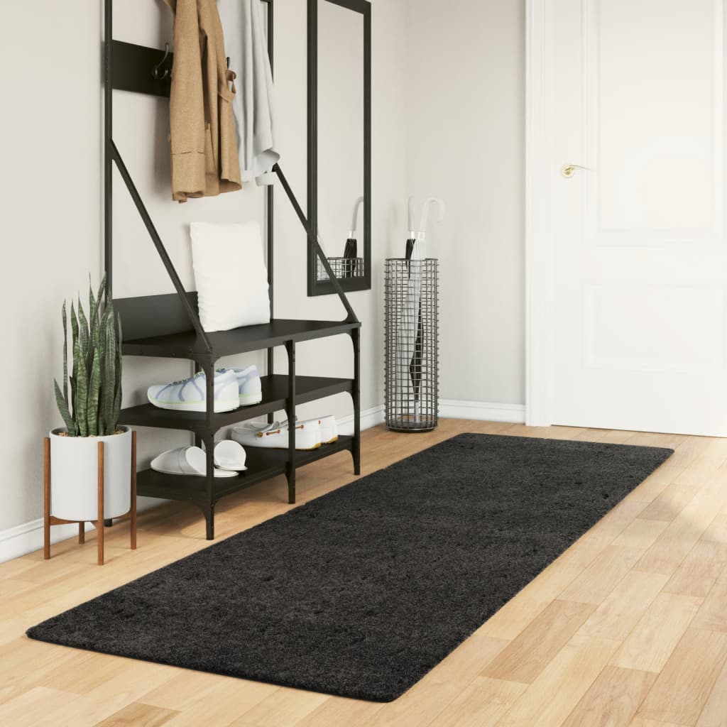 Vidaxl Rug Pamplona Shaggy Vysoce moderní antracit 80x250 cm