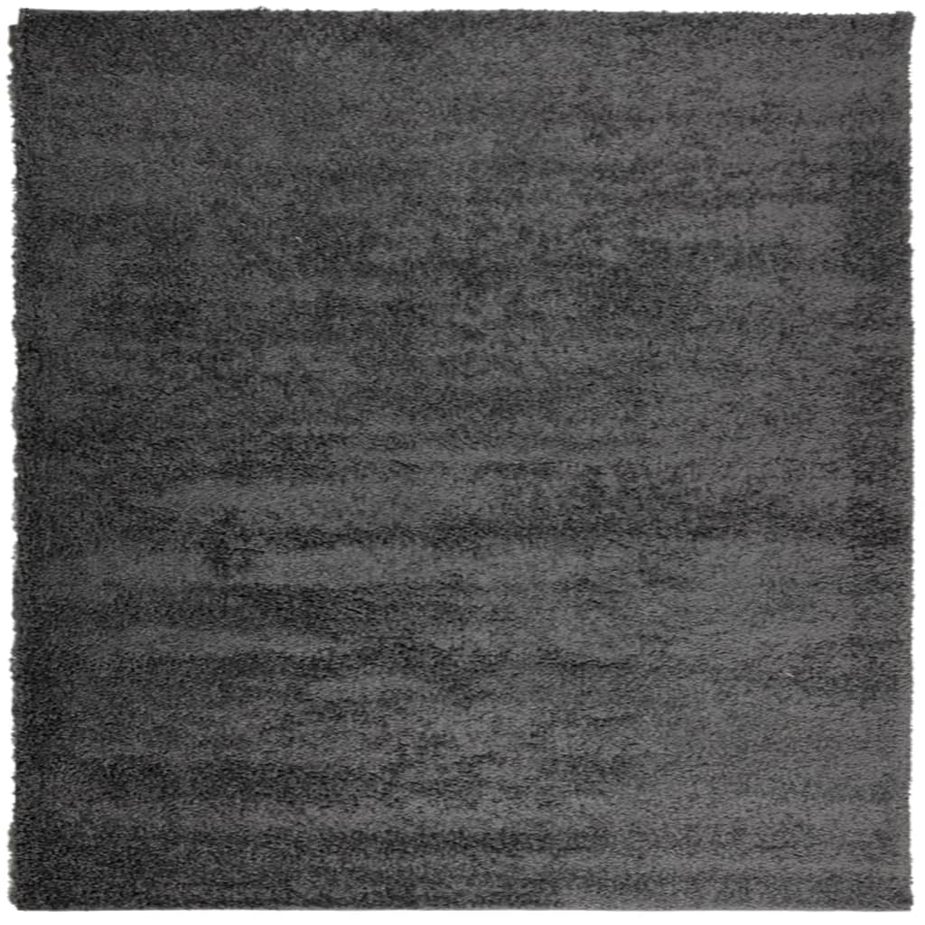 Vidaxl tapis Pampelune Shaggy hautement pile 120x120 cm anthracite