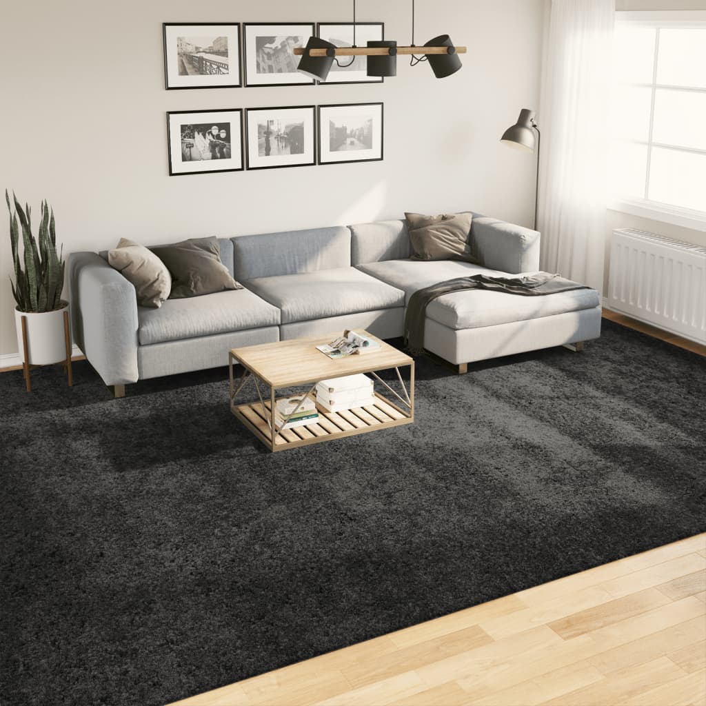 Vidaxl Rug Pamplona Shaggy Sterkt pol 300x400 cm Anthracite