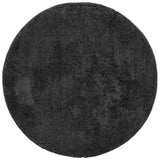 Vidaxl vloerkleed pamplona shaggy hoogpolig modern ø 80 cm antraciet