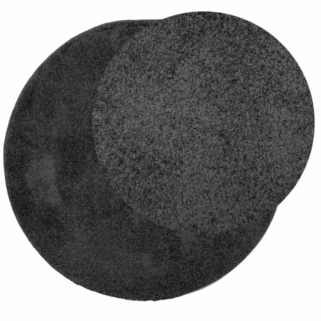 Vidaxl Rug Shaggy High Pile Modern Ø 280 cm Anthracite