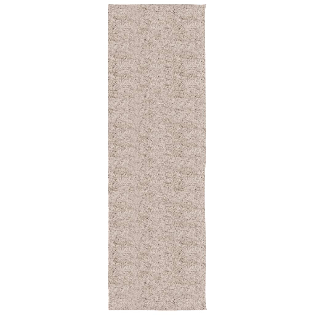 Vidaxl Rug Pamplona Shampgy héich modern 80x250 cm Bige