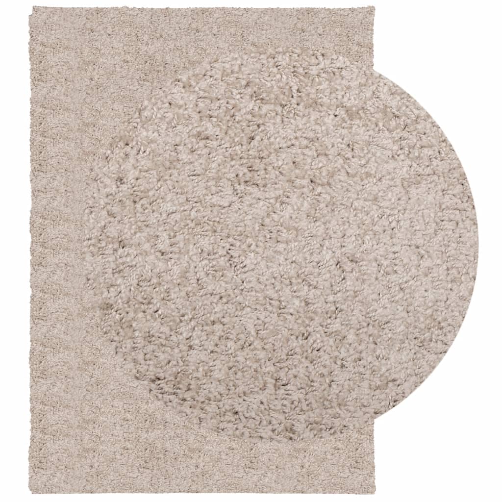 Vidaxl Rug Pamplona Shaggy Sterkt moderne 120x170 cm beige