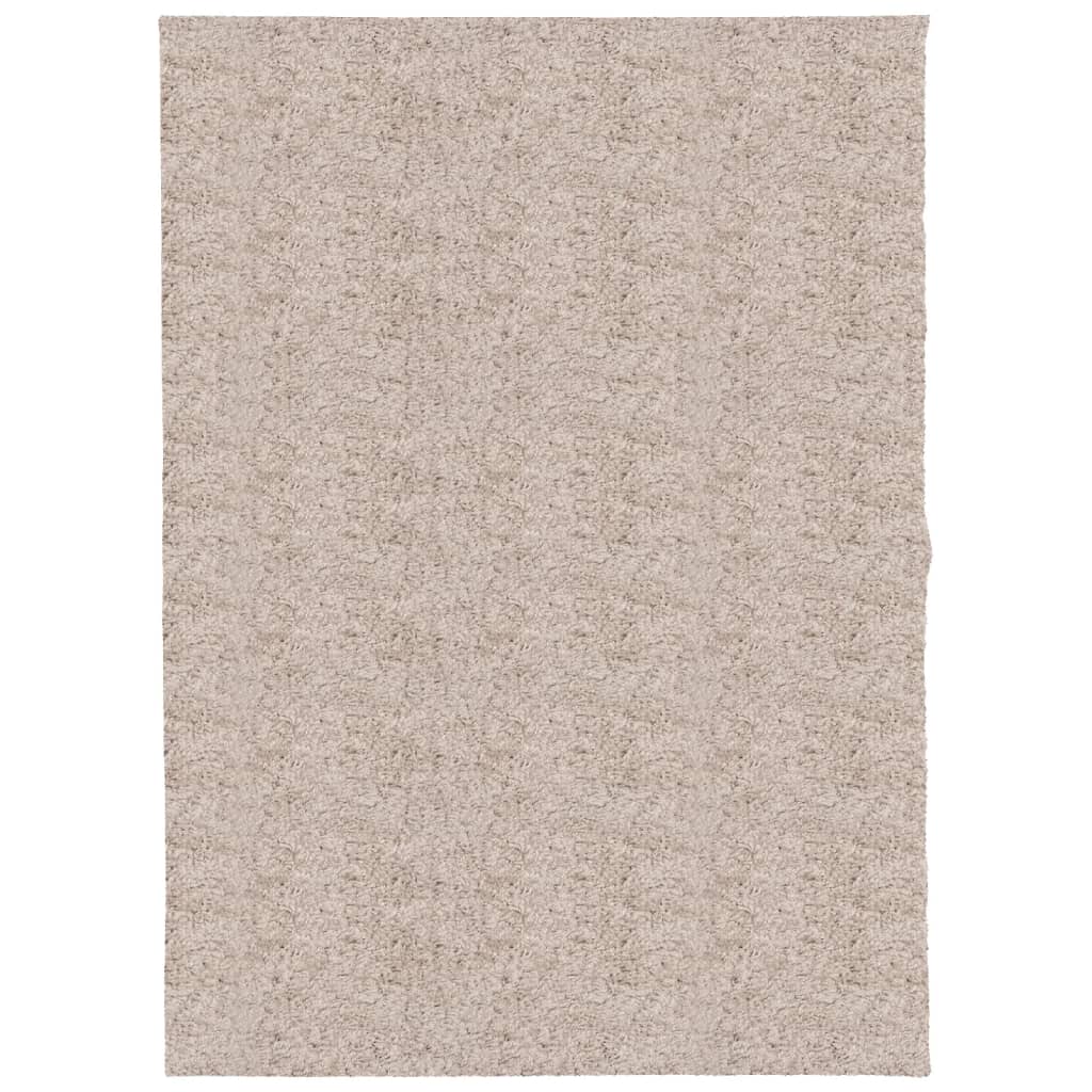 Vidaxl tapis Pampelune Shaggy hautement moderne 140x200 cm beige