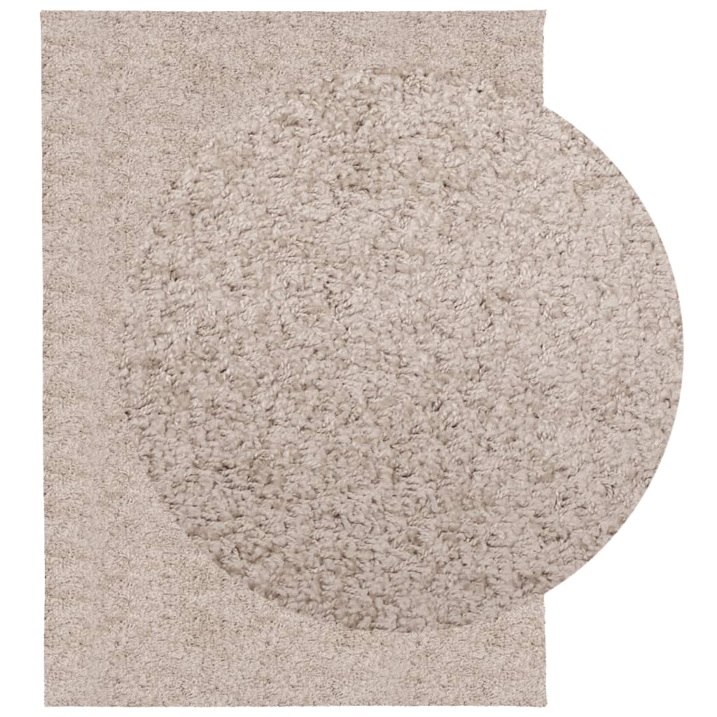 Vidaxl Rug Pamplona Shampgy héich modern Joer 140x200 cm Besige