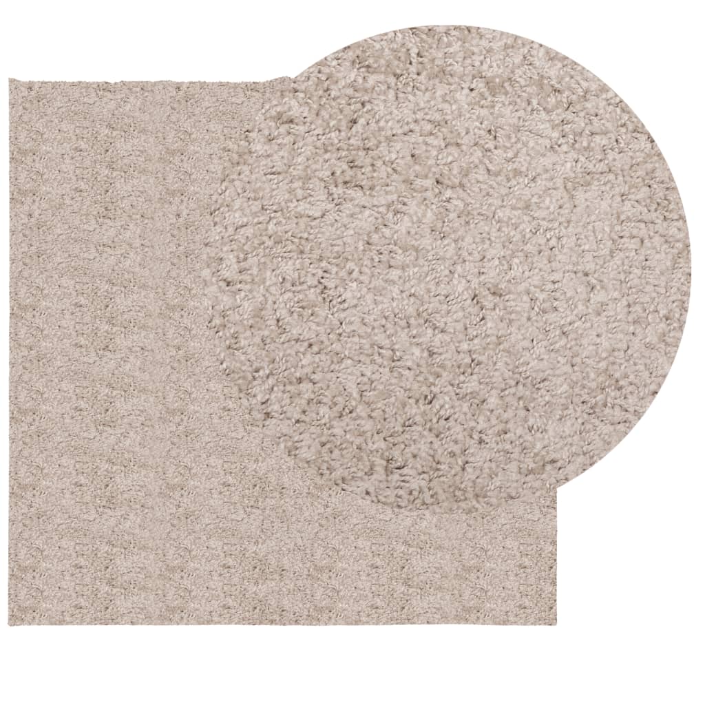 Vidaxl Teppich Pamplona Shaggy hochmoderne 200x200 cm Beige